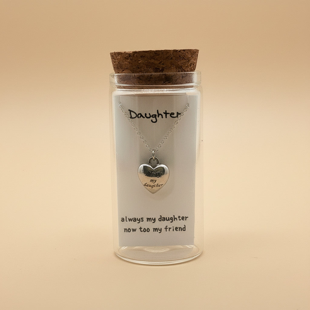 Daughter 925 Sterling Silver Pendant With Chain Adjustable Length