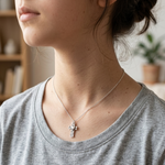 Load image into Gallery viewer, Symmbol Of Love 925 Sterling Silver Pendant With Chain Adjustable Length in Glass Bottle