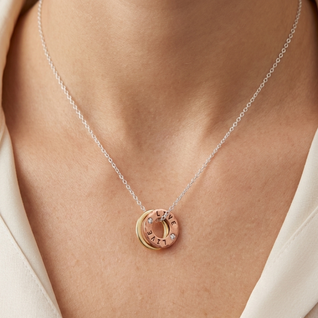 Laugh Everyday 925 Sterling Silver Pendant With Chain Adjustable Length in Glass Bottle