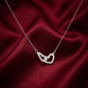 Forever 925 Sterling Silver Pendant With Chain Adjustable Length in Glass Bottle