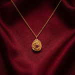 Load image into Gallery viewer, Rose 925 Sterling Silver Pendant With Chain Adjustable Length in Glass Bottle