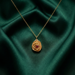 Load image into Gallery viewer, Rose 925 Sterling Silver Pendant With Chain Adjustable Length in Glass Bottle