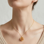 Load image into Gallery viewer, Rose 925 Sterling Silver Pendant With Chain Adjustable Length in Glass Bottle