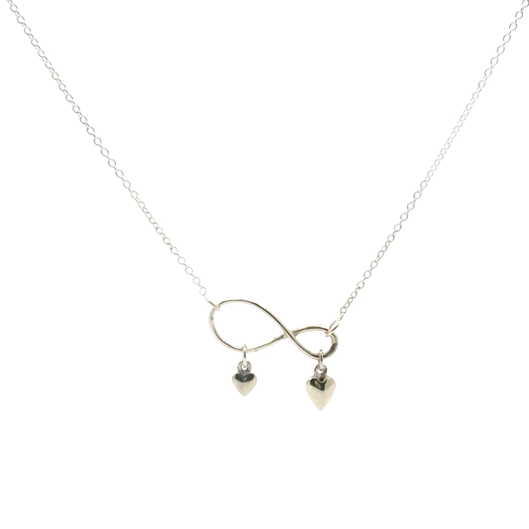 Love & Forever 925 Sterling Silver Pendant With Chain Adjustable Length