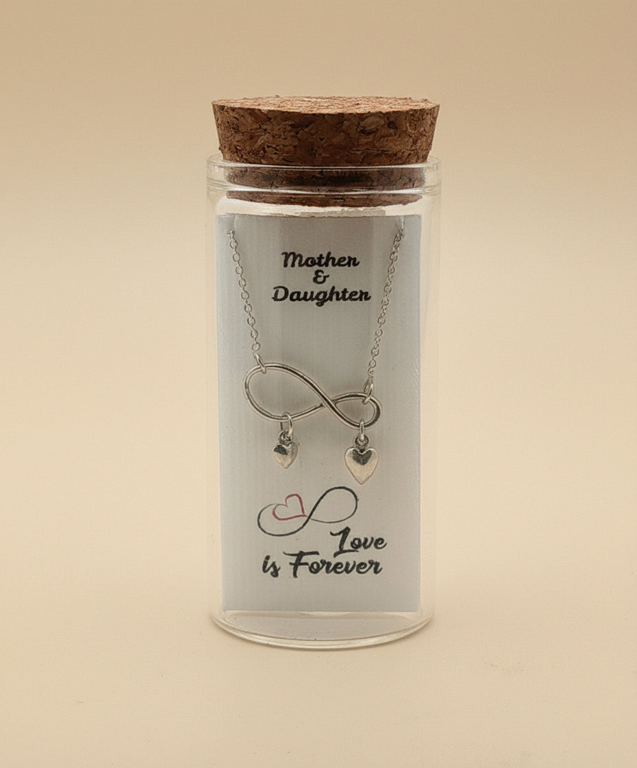 Love & Forever 925 Sterling Silver Pendant With Chain Adjustable Length