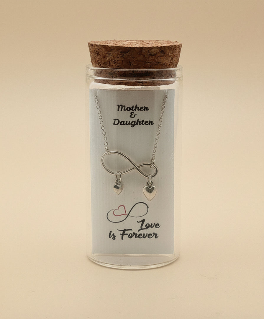 Love & Forever 925 Sterling Silver Pendant With Chain Adjustable Length