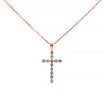 Load image into Gallery viewer, 925 Sterling Silver Diamond Criss Cross Pendant Necklace with Adjustable Length