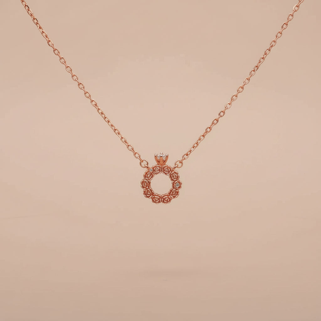 925 Sterling Silver Round Shape Pendant Necklace with Adjustable Length