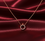 925 Sterling Silver Round Shape Pendant Necklace with Adjustable Length