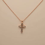 Load image into Gallery viewer, 925 Sterling Silver Cross Pendant Necklace with Adjustable Length