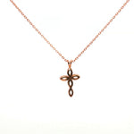 Load image into Gallery viewer, 925 Sterling Silver Cross Pendant Necklace with Adjustable Length