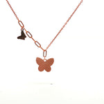Load image into Gallery viewer, 925 Sterling Silver Butterfly Shape Pendant Necklace with Adjustable Length