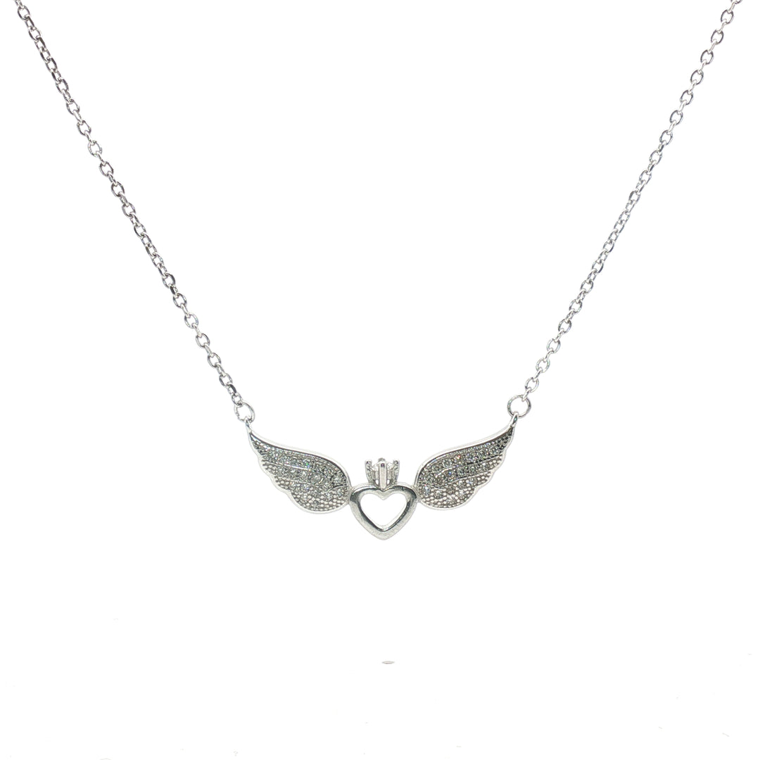 925 Sterling Silver Heart Pendant Necklace with Adjustable Length