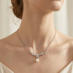 Load image into Gallery viewer, Luxury 925 Sterling Silver Crystal Flower Pendant with Chain