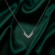 Luxury 925 Sterling Silver Crystal Flower Pendant with Chain