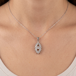 Load image into Gallery viewer, Marquise Luxury 925 Silver Pendant Necklace with Sparkling Stones