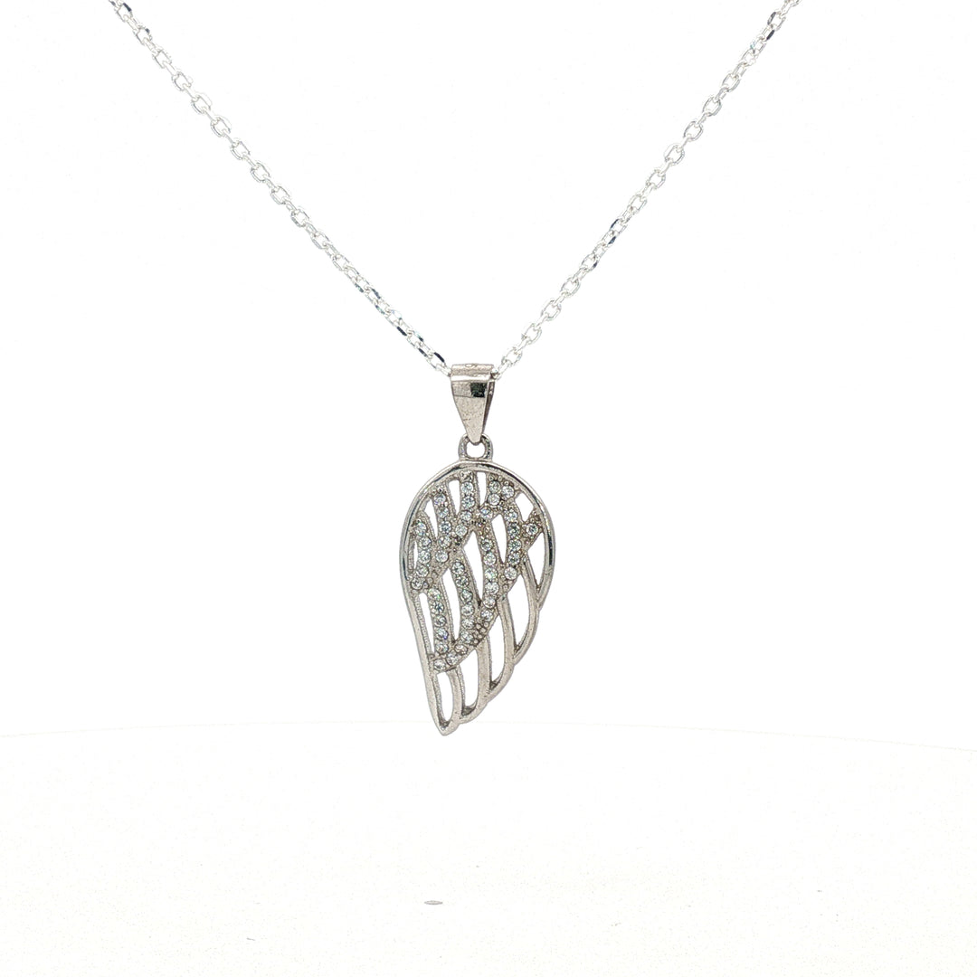 Elegant Yuva Leaf Pendant with 925 Silver Chain