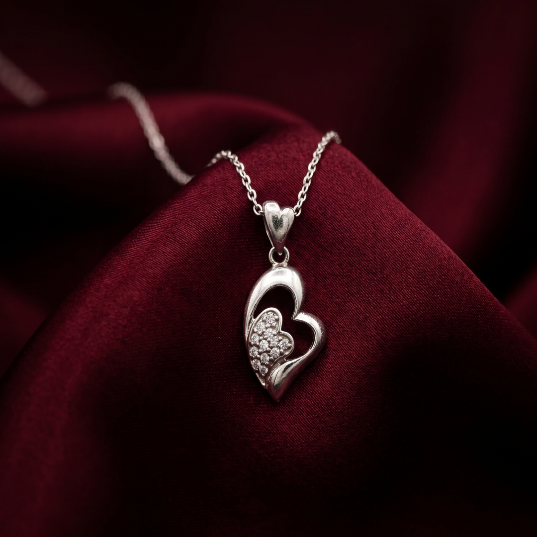 Yuva Heart 925 Silver Pendant with Chain