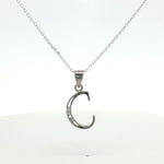 Load image into Gallery viewer, 925 Sterling Silver Alphabet C Pendant Chain with Adjustable Length