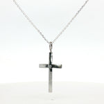Load image into Gallery viewer, 925 Sterling Silver Diamond Criss Cross Pendant Necklace with Adjustable Length