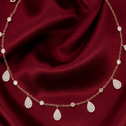 Celestial Diamond Pear Shape 925 Necklace with Adjustable Length