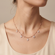 Celestial Diamond Pear Shape 925 Necklace with Adjustable Length