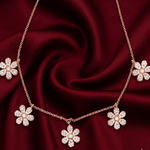 Load image into Gallery viewer, 925 Sterling Silver Floral Necklace with Adjustable Length