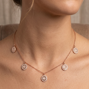925 Sterling Silver Round Shape Necklace with Adjustable Length