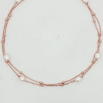 Load image into Gallery viewer, 925 Sterling Silver Multilayer Pearl Necklace with Adjustable Length