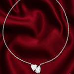 Load image into Gallery viewer, 925 Sterling Silver Heart Flower Shape Pendant Necklace with Adjustable Length