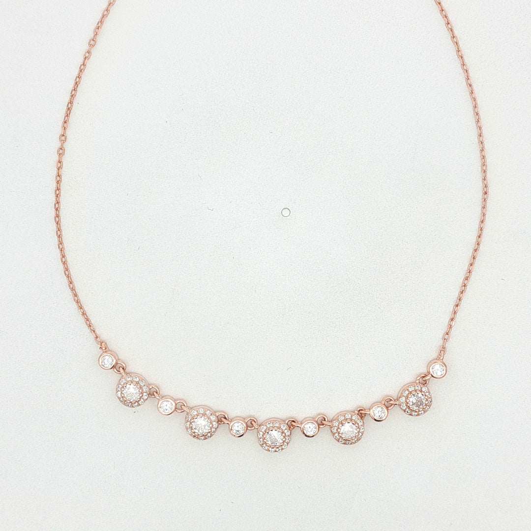 925 Sterling Silver Round Shape Necklace with Adjustable Length