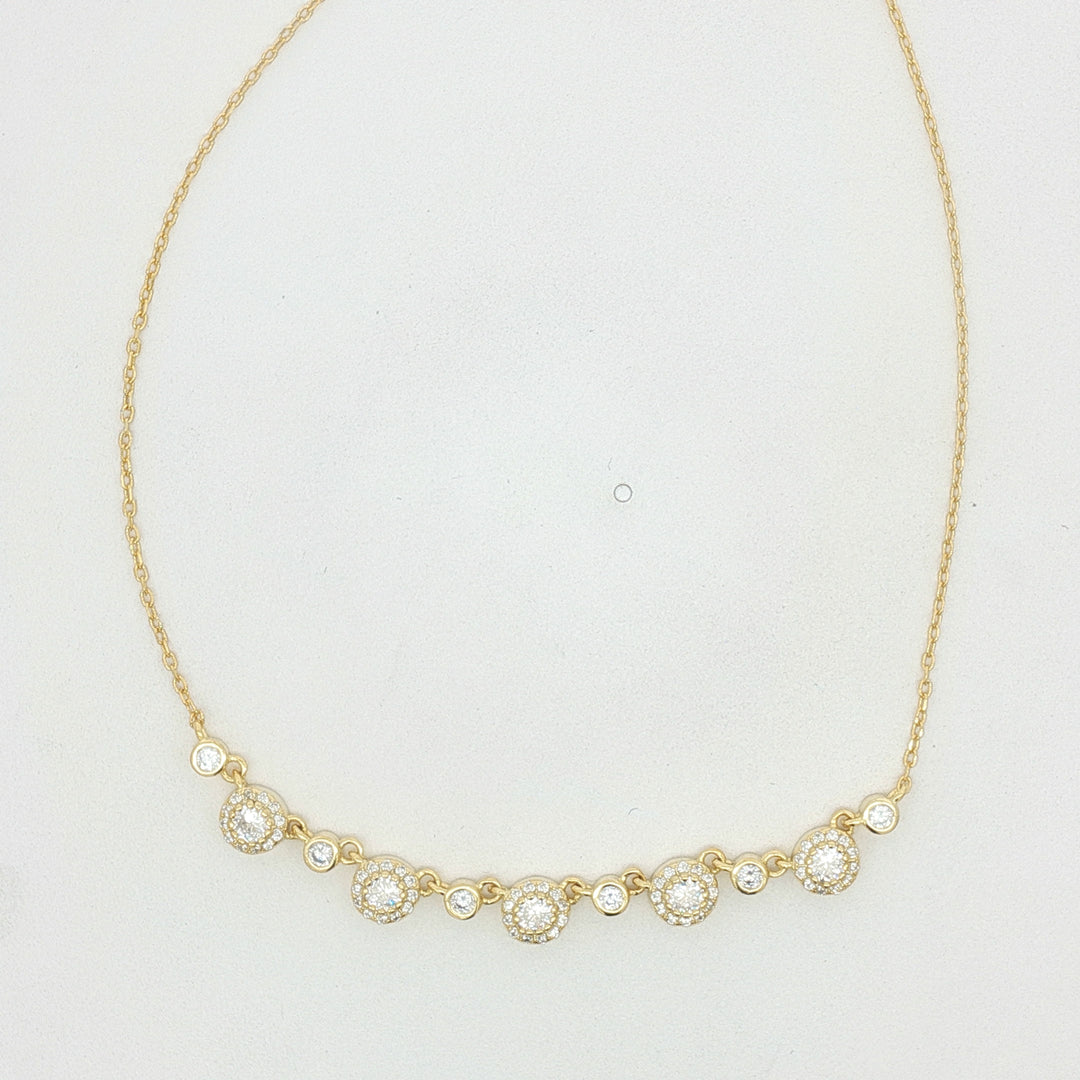 925 Sterling Silver Round Shape Necklace with Adjustable Length