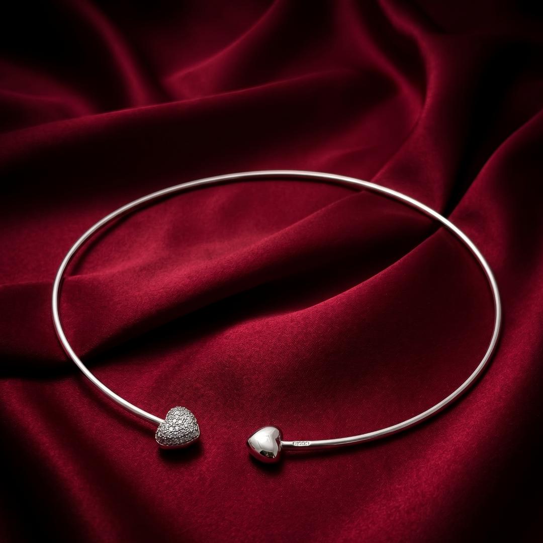 Elegant 925 Sterling Silver Choker Necklace