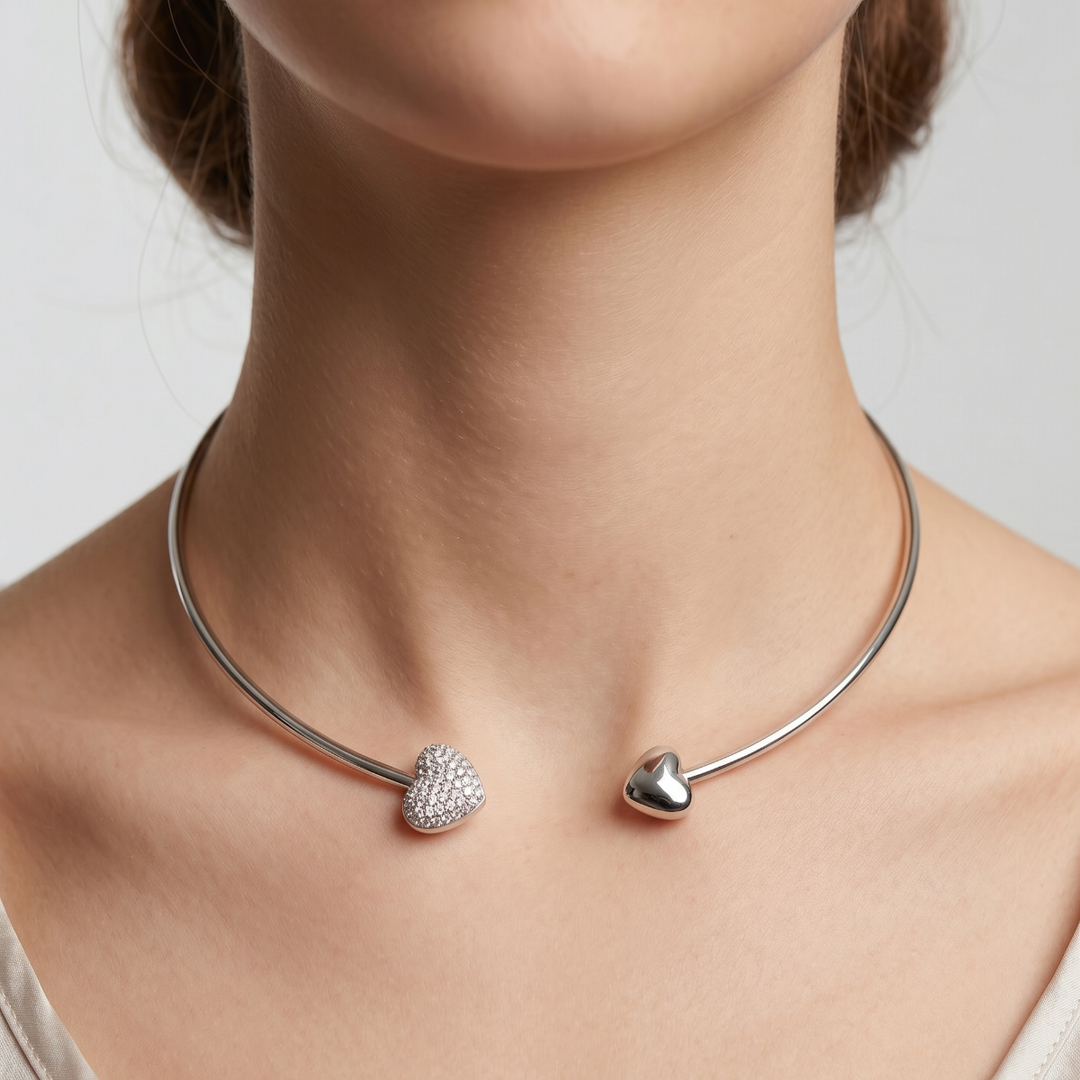 Elegant 925 Sterling Silver Choker Necklace