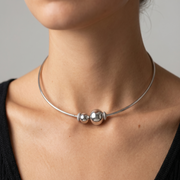 Elegant 925 Sterling Silver Choker Necklace