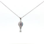 Load image into Gallery viewer, 925 Sterling Silver Diamond Pendant Necklace with Adjustable Length