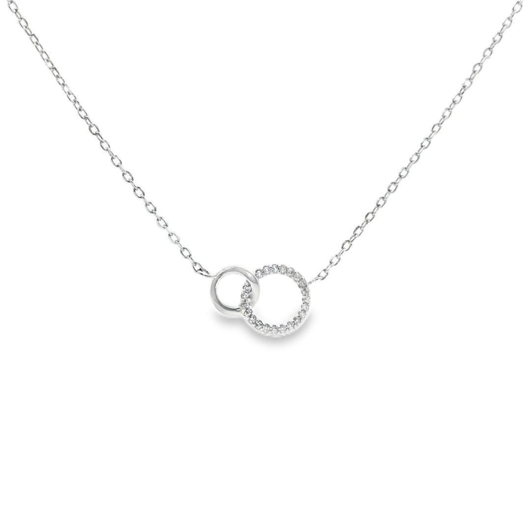 925 Sterling Silver Round Pendant Necklace with Adjustable Length