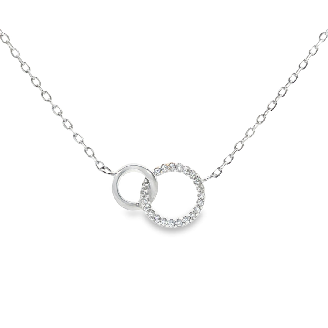 925 Sterling Silver Round Pendant Necklace with Adjustable Length