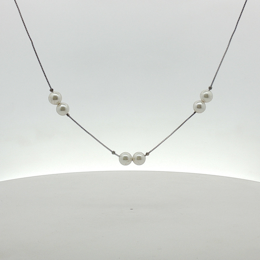 Luxury 925 Silver Pearl Necklace for Girls & Women