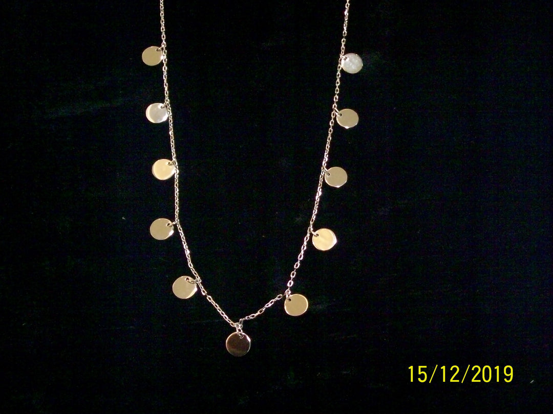 925 Sterling Silver Disc Necklace