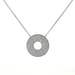 Load image into Gallery viewer, 925 Sterling Silver Round Pendant Necklace with Adjustable Length