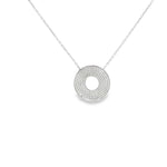 Load image into Gallery viewer, 925 Sterling Silver Round Pendant Necklace with Adjustable Length
