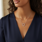 Load image into Gallery viewer, Circle of Life 925 Silver Necklace with Adjustable Length