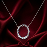 Load image into Gallery viewer, Luxury 925 Sterling Silver Round Flower Pendant with Chain