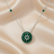 925 Sterling Silver Star Pendant Necklace with Adjustable Length