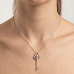 Load image into Gallery viewer, You Hold Key To My Heart 925 Sterling Silver Pendant Adjustable Chain with Message Postcard (Copy)