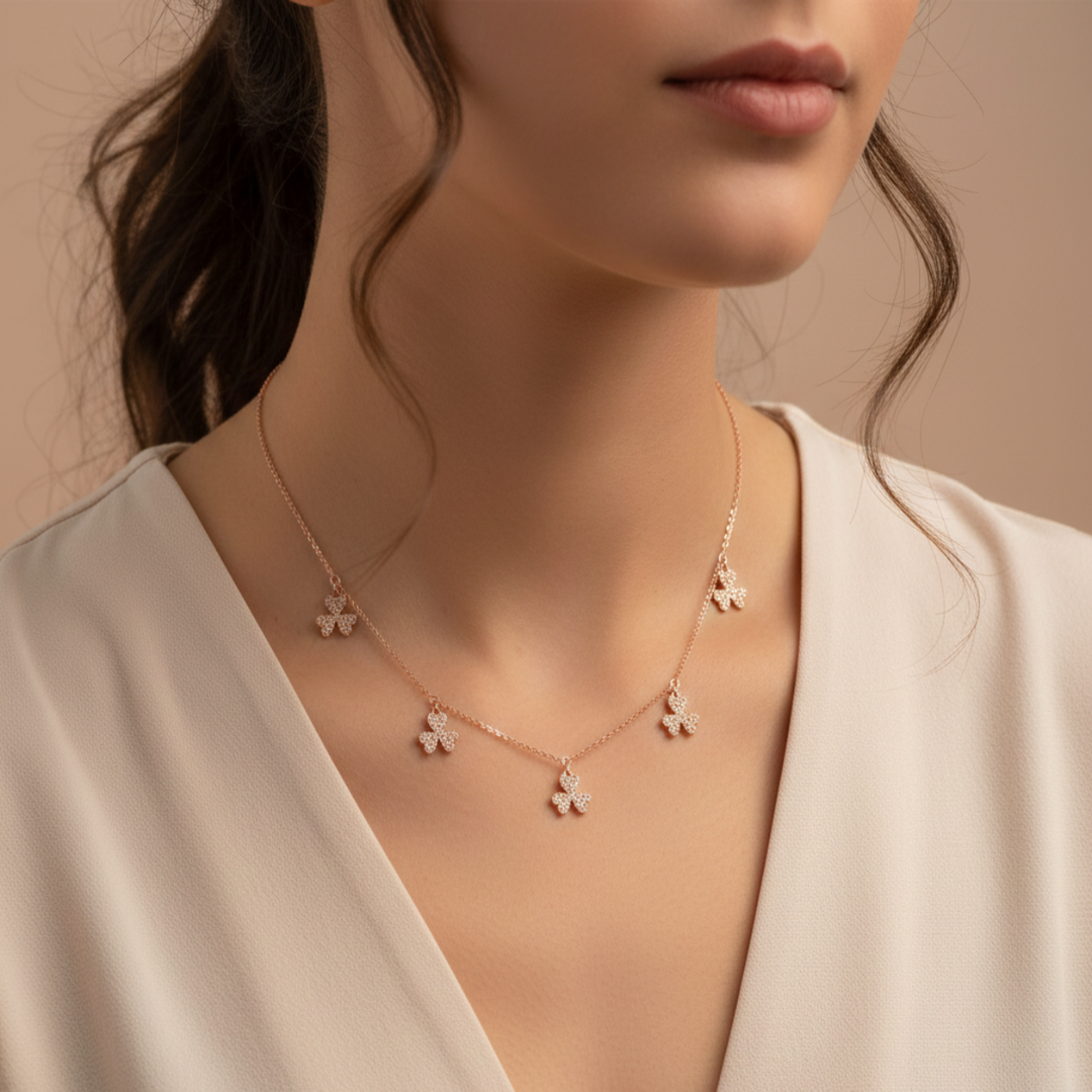 Gold Plated Minoan 925 Sterling Silver Necklace with Adjustable Length