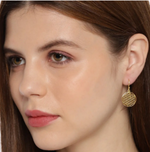 Load image into Gallery viewer, Intricate Designed Gold Plated 925 Sterling Silver Hook Earrings for Women
