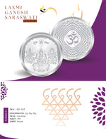 Load image into Gallery viewer, Laxmi Ganesh Saraswati 999 purity Silver Coins  Available in  20 / 10 / 5 Gms
