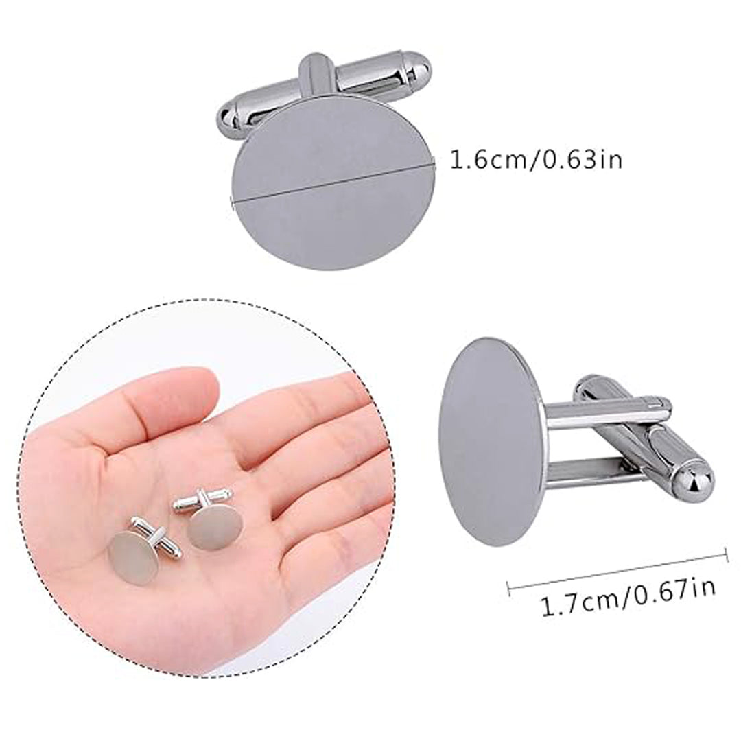 Mother of Pearl Rhodium Plated 925 Sterling Silver Cufflink